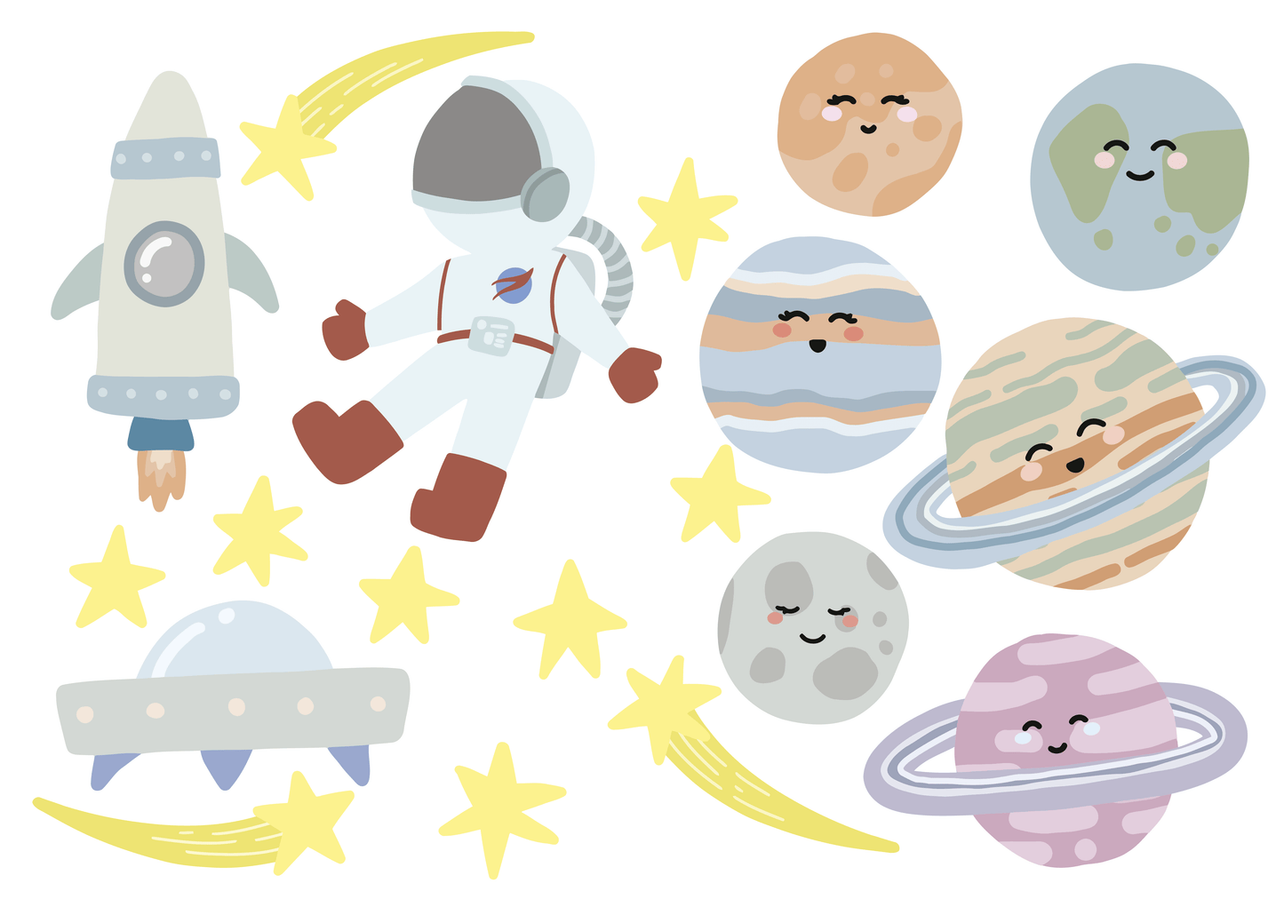 Cosmic Planets Wall Stickers